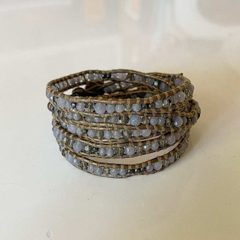 Chan Luu Botswana Agate Mix Wrap Bracelet